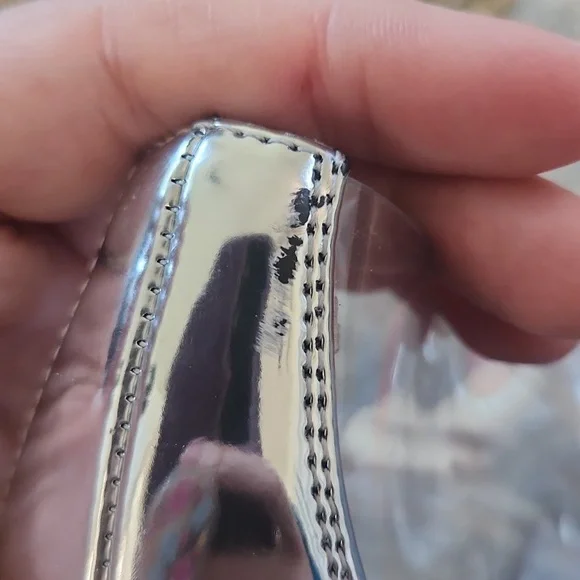 Good American Metallic Silver Heels, Size 9 - Picture 9 of 9